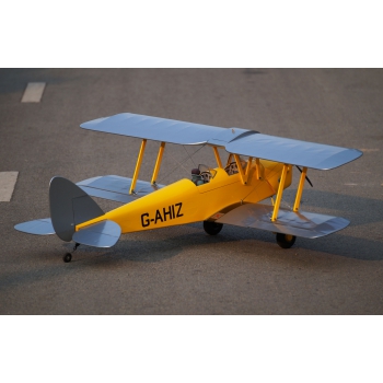 Flugzeug Tiger Moth 46 Größe EP-GP Silber - Gelbe Version (1,4 m Spannweite) - ARF - VQ-Models